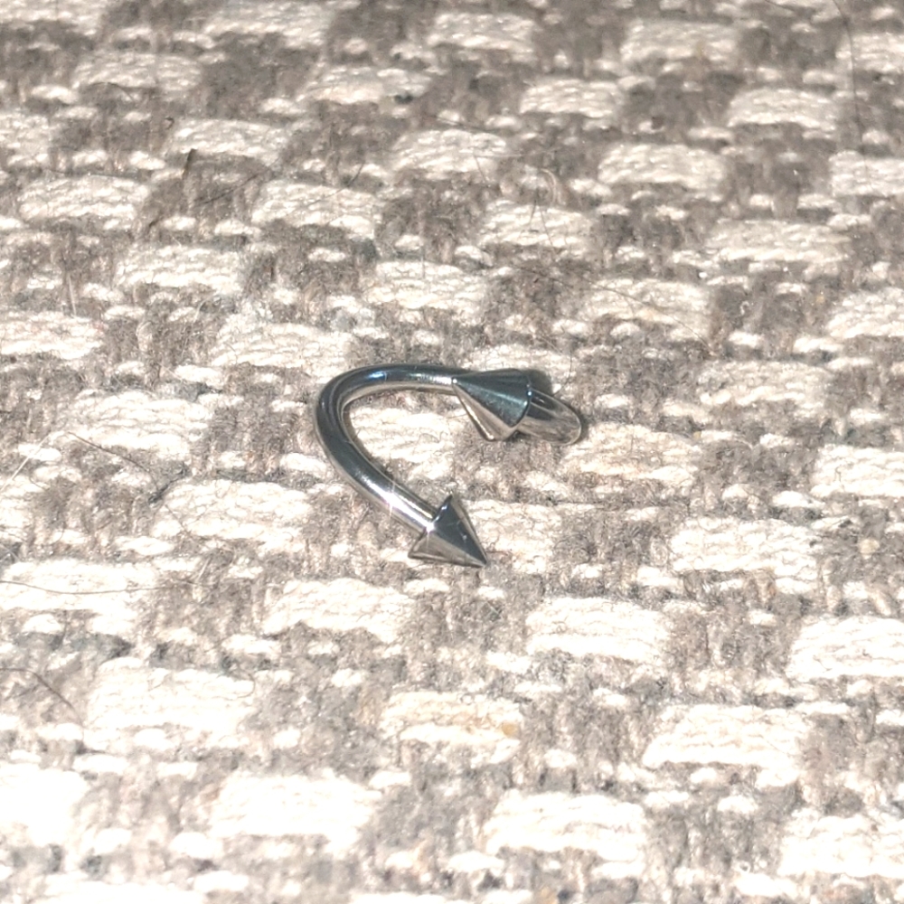 *New* silver large tongue earring